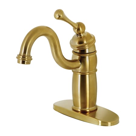 Kingston Brass KB1487BL Vintage Single-Handle Monoblock Bar Faucet, Brushed Brass KB1487BL